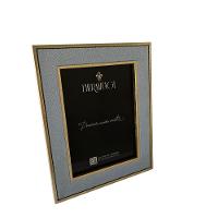 Porta Retrato Ps - Veludo Azul - Dourado 10 X 15cm - 1