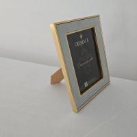 Porta Retrato Ps - Veludo Azul - Dourado 10 X 15cm - 3