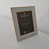 Porta Retrato Ps - Veludo Azul - Dourado 15 X 20cm - 2