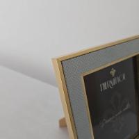 Porta Retrato Ps - Veludo Azul - Dourado 15 X 20cm