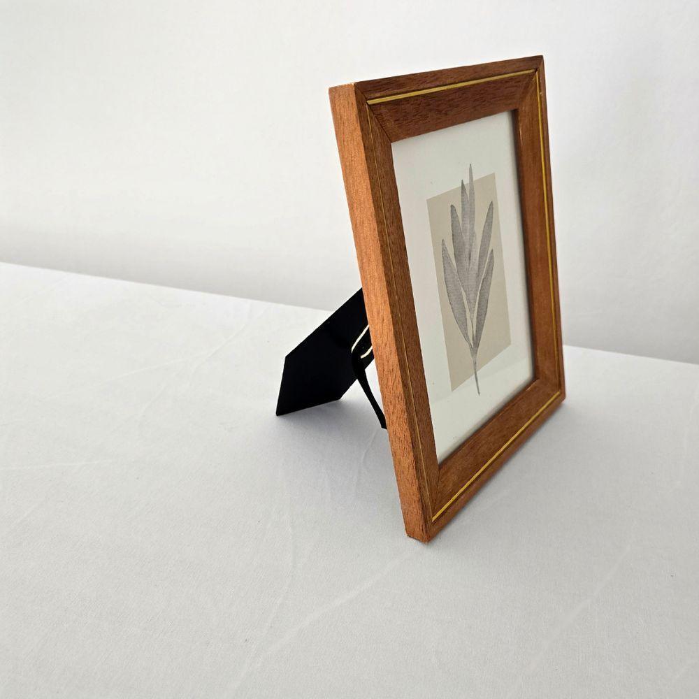 Porta Retrato Madeira Nobre- Fio Dourado 15 X 20cm - 6