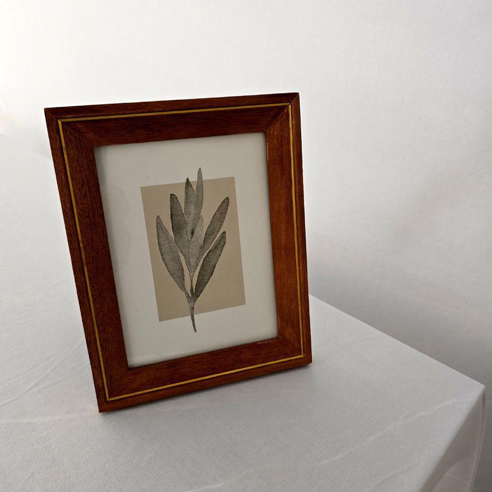 Porta Retrato Madeira Nobre- Fio Dourado 15 X 20cm - 7