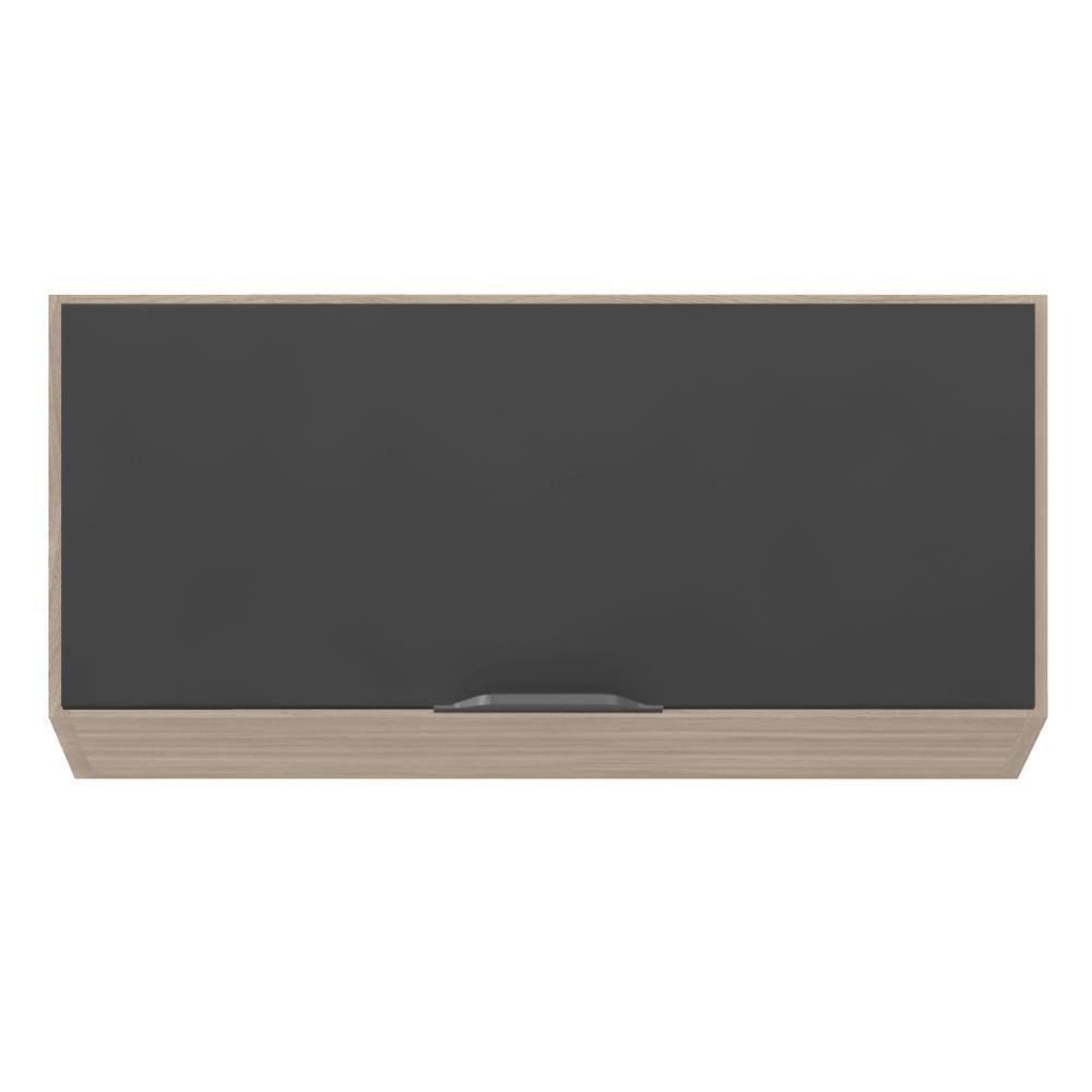 Armario Aereo Firenze Para Cozinha Com 1 Porta Basculante Avena/grafito - 1