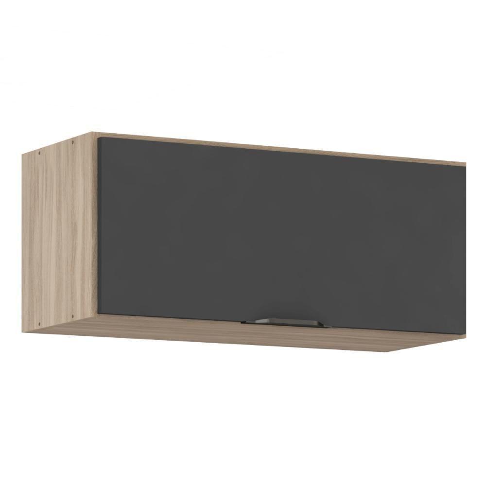 Armario Aereo Firenze Para Cozinha Com 1 Porta Basculante Avena/grafito - 2