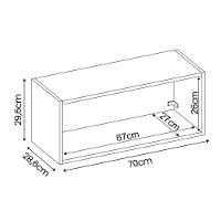 Armario Aereo Firenze Para Cozinha Com 1 Porta Basculante Avena/grafito