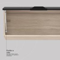 Armario Aereo Firenze Para Cozinha Com 1 Porta Basculante Avena/grafito - 6