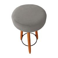 Kit Duas Banqueta Alta Para área Gourmet Balcão Pés Palito Linho Prata Eli Móveis E Decoração - 2