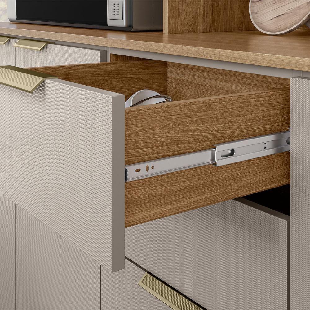 Armario De Cozinha Amora Com 10 Portas E 2 Gavetas Amendola/nude Prime Tx - 6