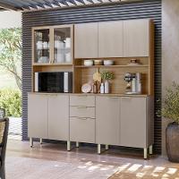 Armario De Cozinha Amora Com 10 Portas E 2 Gavetas Amendola/nude Prime Tx - 3