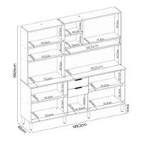 Armario De Cozinha Amora Com 10 Portas E 2 Gavetas Amendola/nude Prime Tx - 5