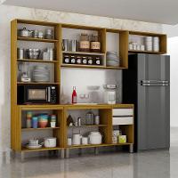 Cozinha Completa Nala Cristaleira 4 Pçs 9 Portas Mobilihouse Cinamomo/off White - 5