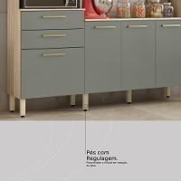 Armario De Cozinha Select Com 6 Portas E 2 Gavetas Avena/menta - 5