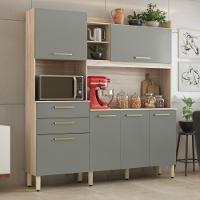 Armario De Cozinha Select Com 6 Portas E 2 Gavetas Avena/menta - 7