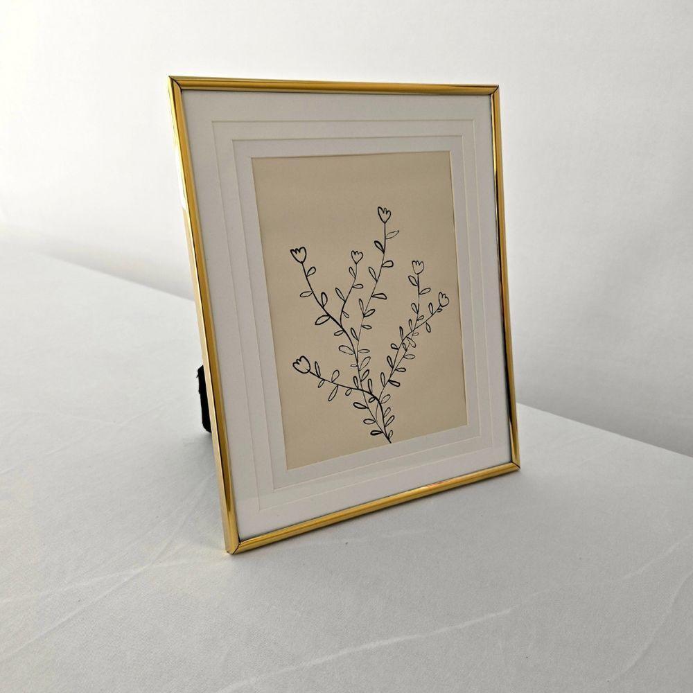 Porta Retrato Metal Slim - Dourado - Borda Interna 20 X 25cm - 4