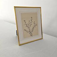 Porta Retrato Metal Slim - Dourado - Borda Interna 20 X 25cm