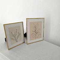 Porta Retrato Metal Slim - Dourado - Borda Interna 20 X 25cm - 6