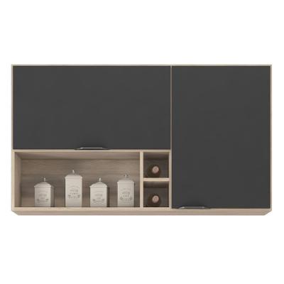Armario Aereo Firenze Para Cozinha Com 2 Portas 120 Cm Avena/grafito