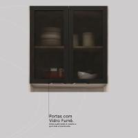 Armario De Cozinha Firenze Com 10 Portas E 2 Gavetas Avena/grafito - 7