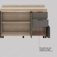 Armario De Cozinha Firenze Com 10 Portas E 2 Gavetas Avena/grafito - 9