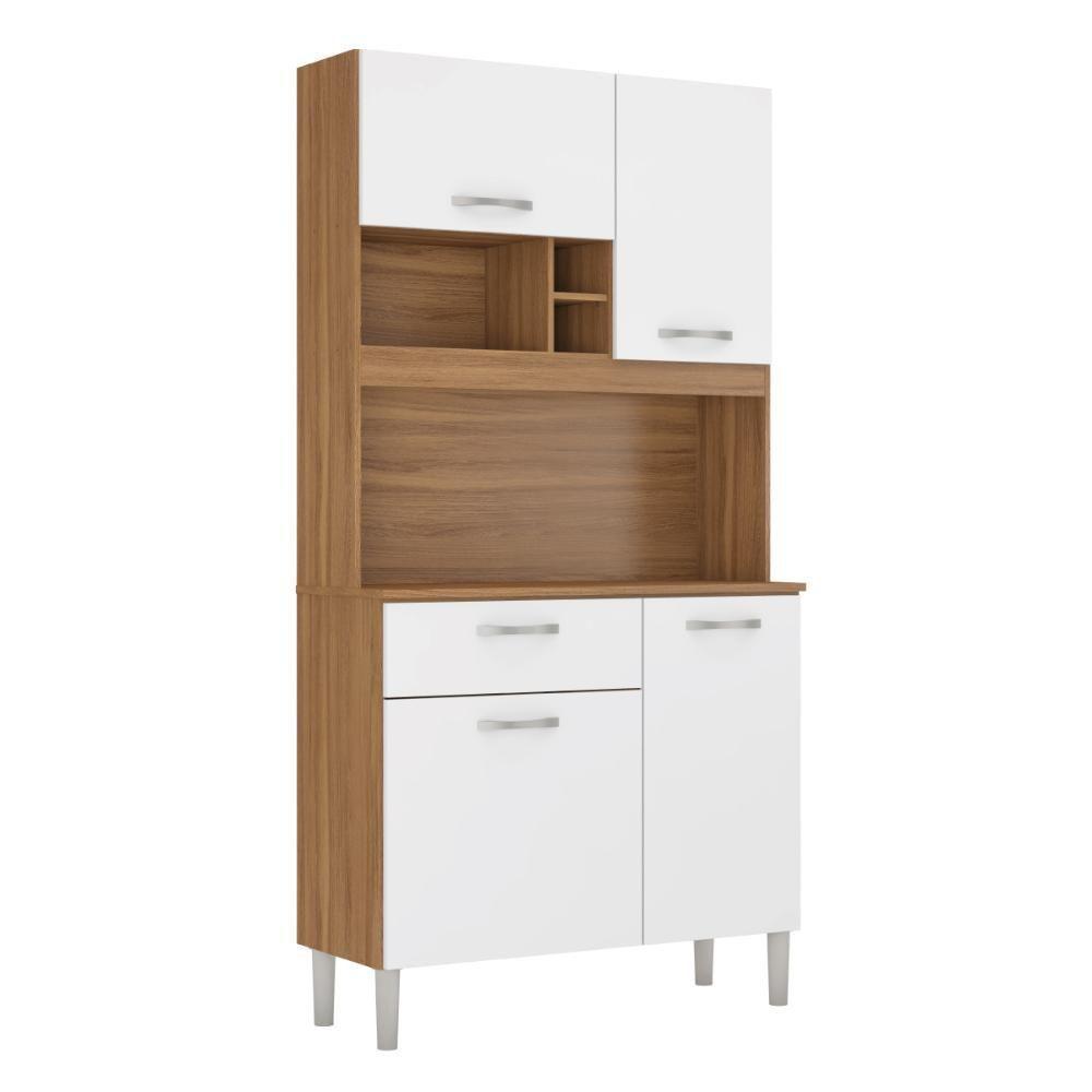 Armario De Cozinha Malta Com 4 Portas E 1 Gaveta Amendola/branco - 2