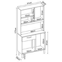 Armario De Cozinha Malta Com 4 Portas E 1 Gaveta Amendola/branco - 8
