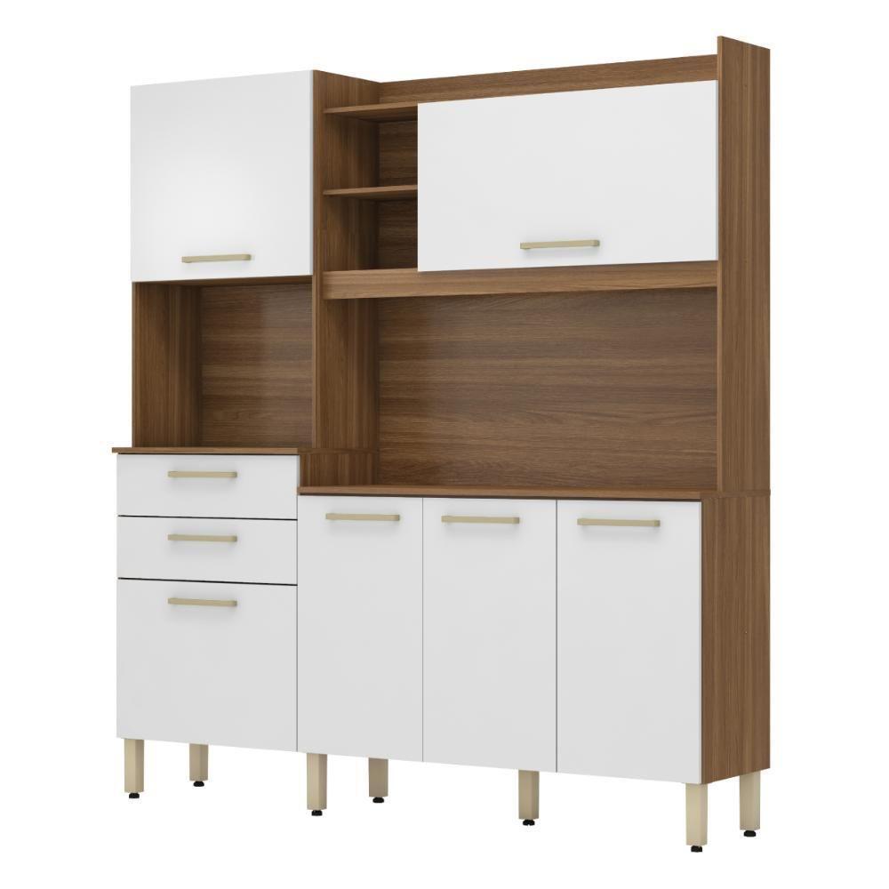 Armario De Cozinha Select Com 6 Portas E 2 Gavetas Amendola/branco - 2