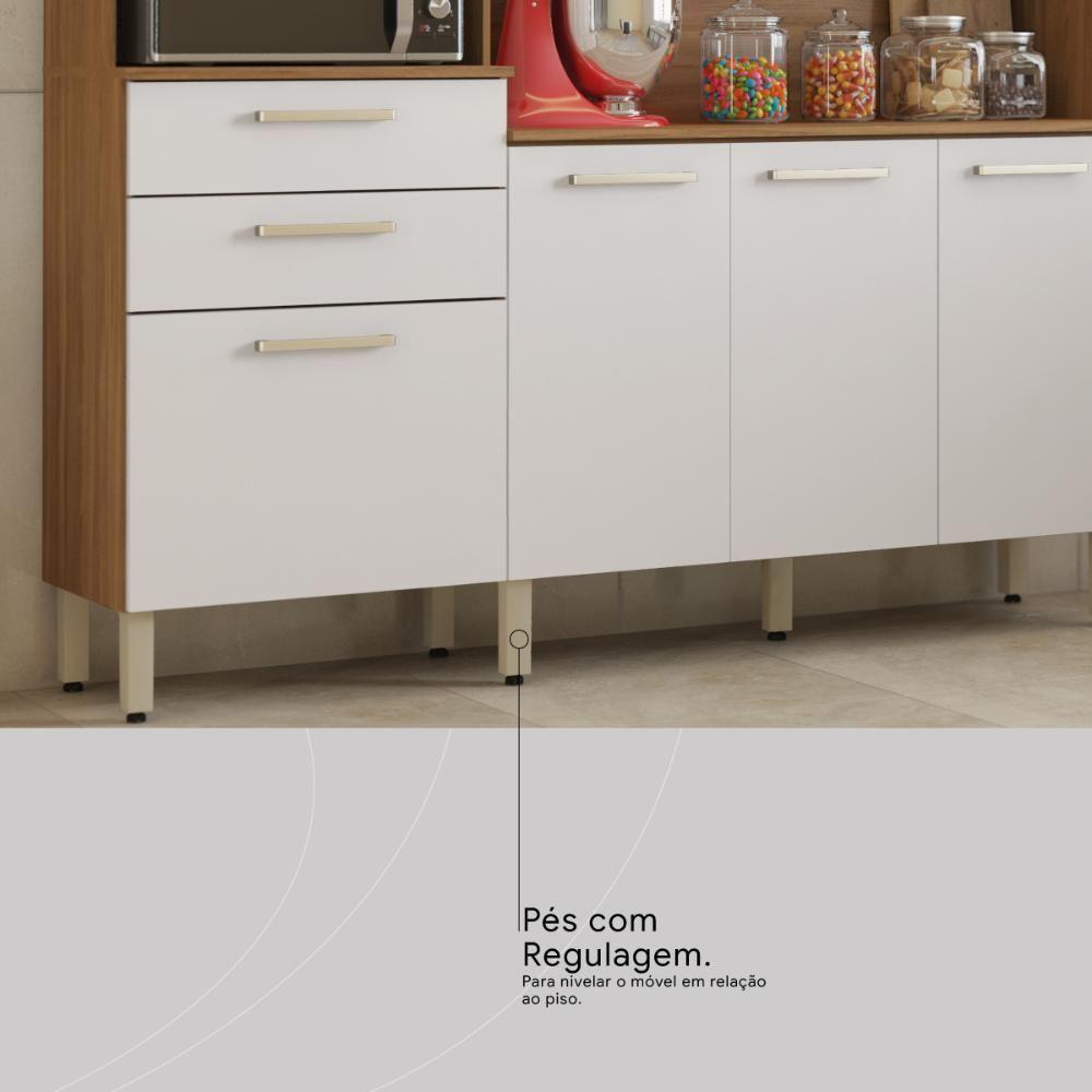 Armario De Cozinha Select Com 6 Portas E 2 Gavetas Amendola/branco - 9