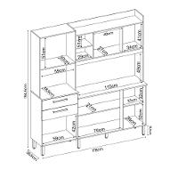 Armario De Cozinha Select Com 6 Portas E 2 Gavetas Amendola/branco - 5