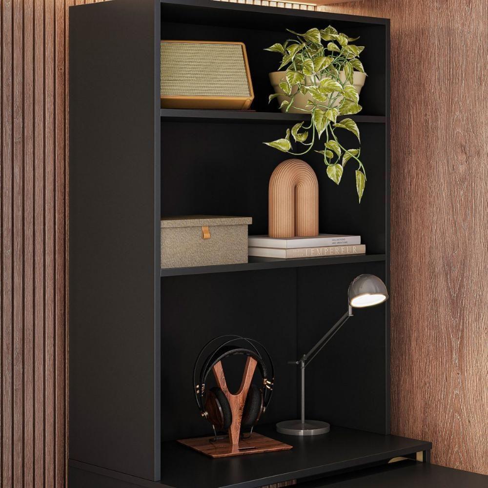 Mesa Com Estante Para Quarto Pequim Preto - 5