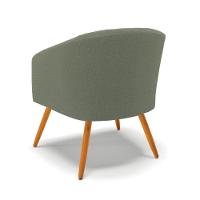 Cadeira Sala De Jantar Pé Palito Castanho Kit 2 Stella Bouclê D03 - D\'rossi Menta - 3