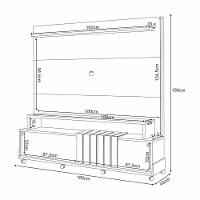 Home Painel Theater Bold Sala Tv Até 65 Polegadas Castanho/off White - 4