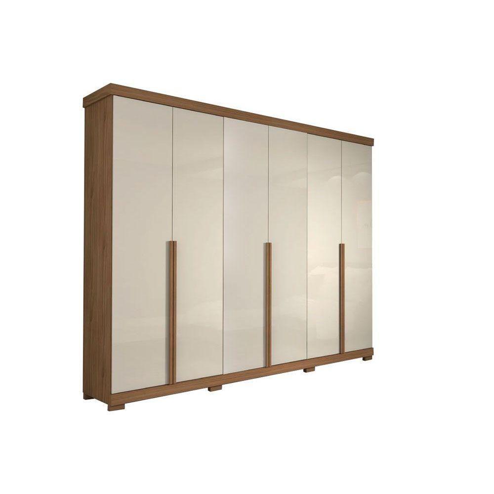 Guarda Roupa Casal 6 Portas E 6 Gavetas Com Pés Guarapari Cinamomo - Panan - 6