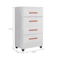 Gaveteiro 4 Gavetas Rennes Branco Brilho - 3