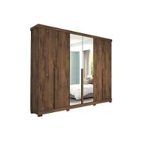 Guarda Roupa Casal 6 Portas 2 Espelhos E 6 Gavetas C/ Pés Guarapari Cinamomo - Panan - 5