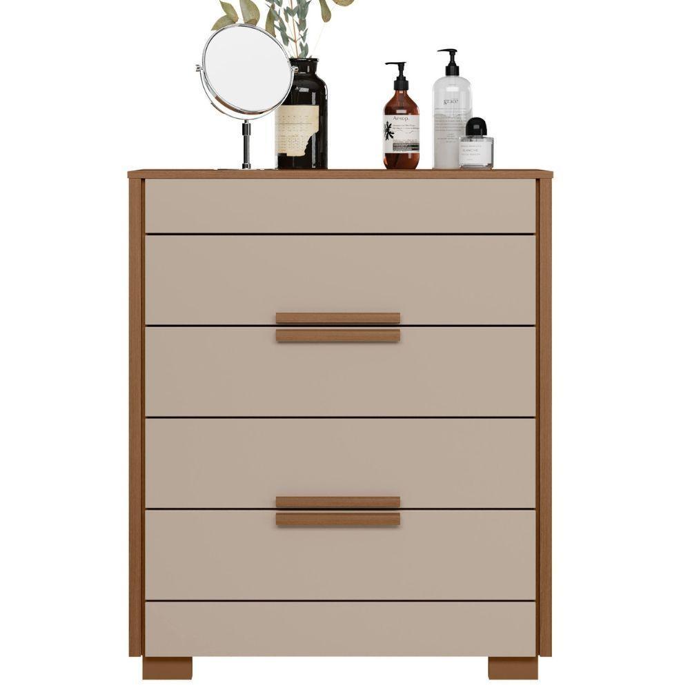 Cômoda Dhara 4 Gavetas Carvalho Fendi Moval - 4