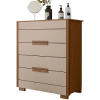 Cômoda Dhara 4 Gavetas Carvalho Fendi Moval - 1