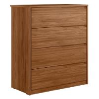 Cômoda Atria Quarto Com 4 Gavetas Nogueira Touch - 1