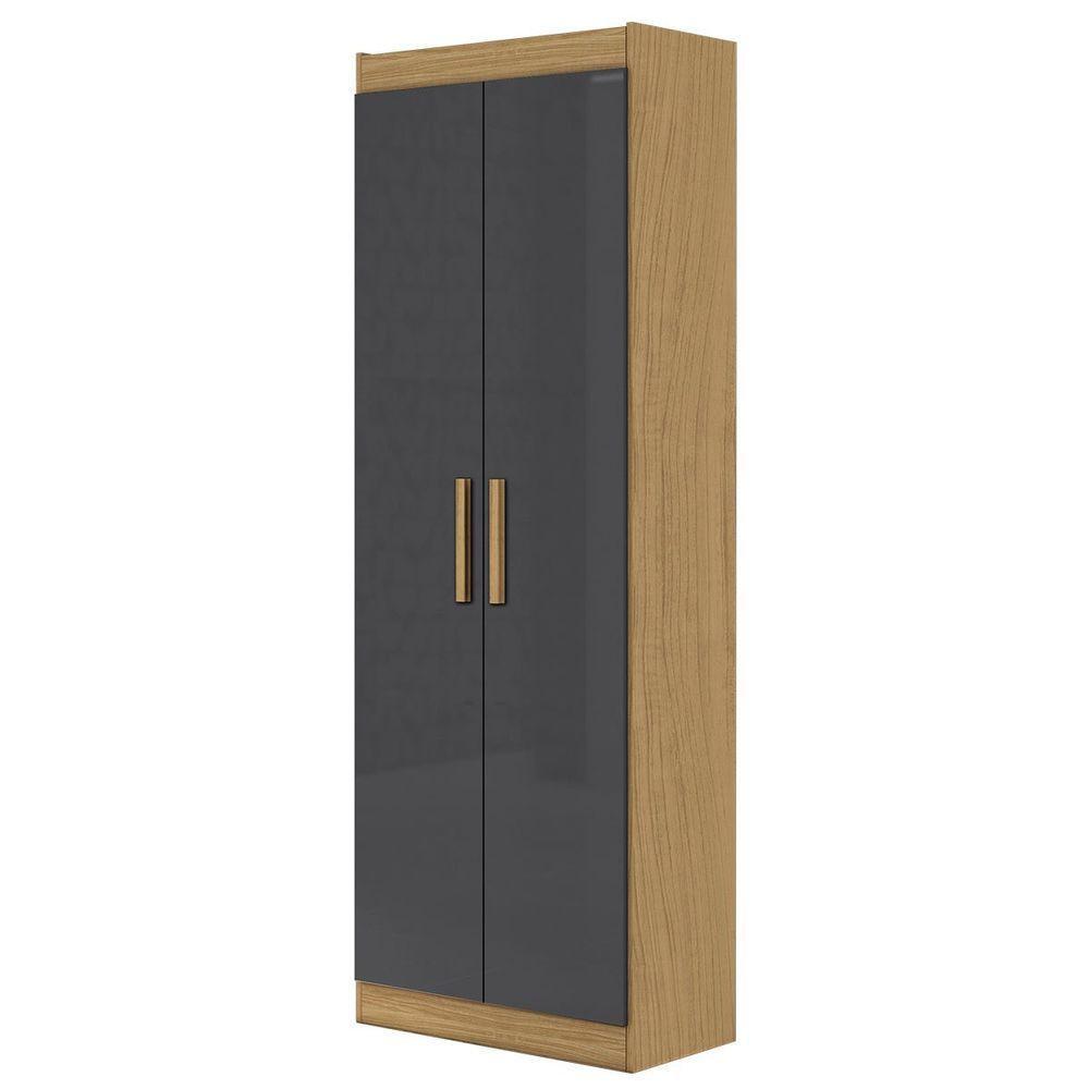 Armário Multiuso 2 Portas 4 Prateleiras Croácia Atacama/grafite - 1