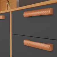 Kit Nápoles 6 Portas 1 Vidro 1 Gaveta Cinamomo/grafite