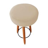 Kit Duas Banqueta Alta Para área Gourmet Balcão Pés Palito Linho Bege Eli Móveis E Decoração - 2