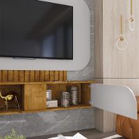 Painel Suspenso Jurere Sala Tv Até 55 Polegadas 1 Porta Naturale/off White - 3