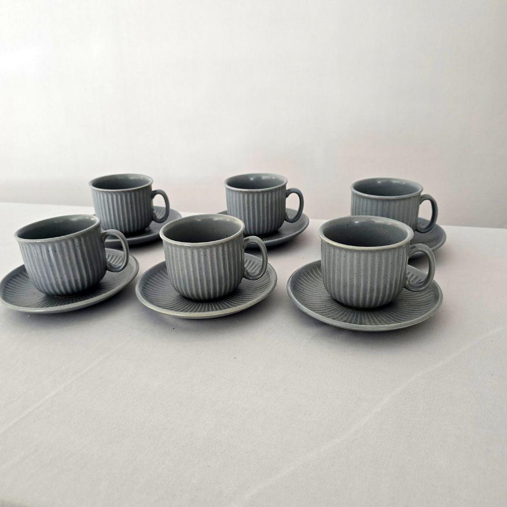 Conjunto Xícaras Canelada Com Pires Chá 200ml 12 Peças - 2