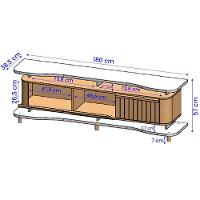 Rack Guarapari Tv 75 Polegadas Com Pés De Madeira Maciça Naturale/off White - 2