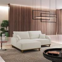 Sofá Albano Linho 185cm Chaise Lado Esquerdo Meu Sofá Online A302 Linho Branco - 1