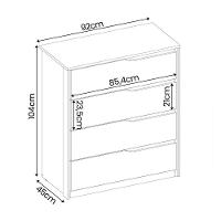 Cômoda Atria Quarto Com 4 Gavetas Amendola/off White