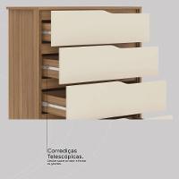 Cômoda Atria Quarto Com 4 Gavetas Amendola/off White - 6