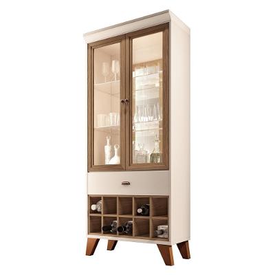 Cristaleira Opera Sala De Estar Com Adega Off White/castanho