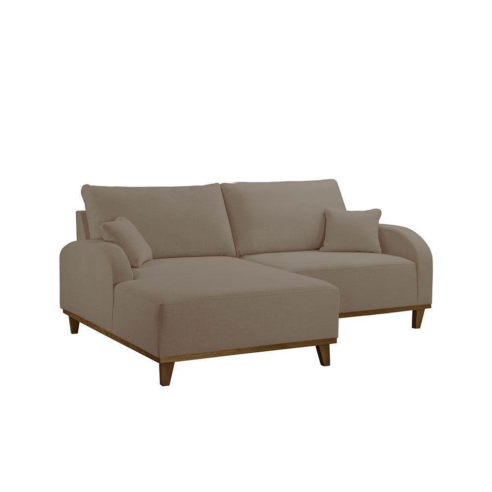 Sofá Albano Veludo 185 Chaise Lado Esquerdo Meu Sofá Online B002 Veludo Capuccino - 2