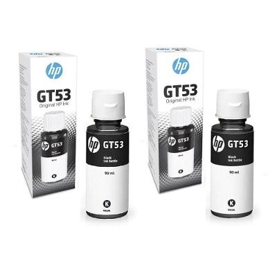 Kit 2 Tintas Originais Pretas HP GT3 1VV22AL GT5T Para Smart Tank 515, 519, 530, 615, Plus 551