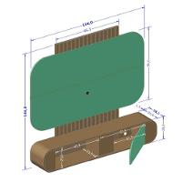 Painel Suspenso Jurere Sala Tv Até 55 Polegadas 1 Porta Cinamomo/off White - 2